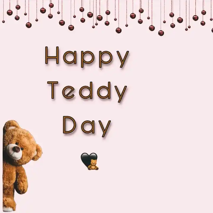 Happy teddy day banner 